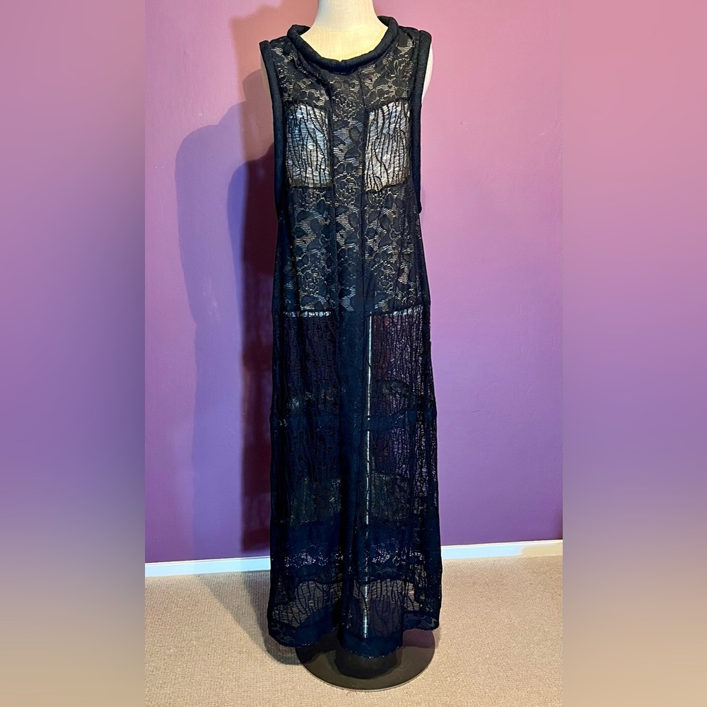 🖤Black Lace Sleeveless Maxi Dress by Rosche 💛🖤 NWOT - Picture 5 of 11